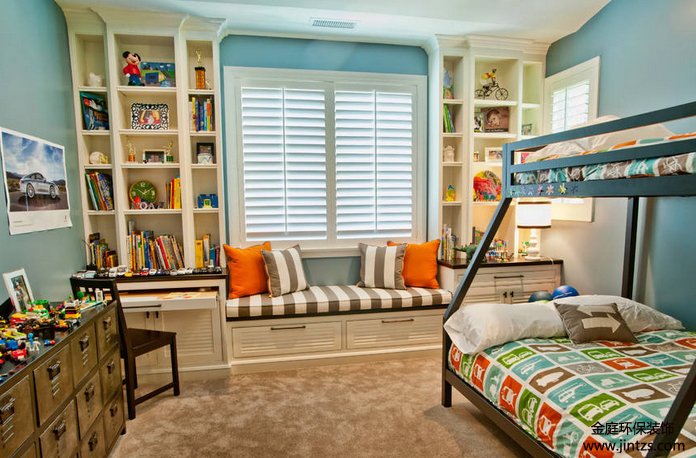 卧室装修：简洁温馨儿童房间布置